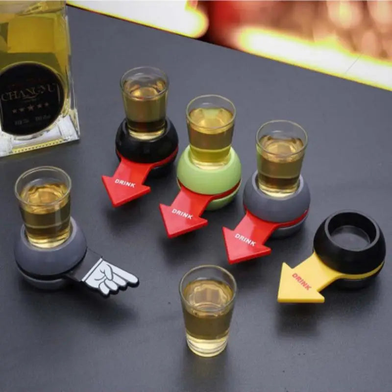 Pointer Shot Spinner Party Game Spin Drinking Game Glass Cup Kit Rotatable Arrow Beer Wine Board Game Table Gifts Entertainment
