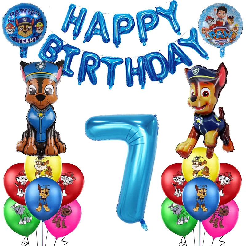 Cartoon Paw Patrol Birthday Party Decoration Paper Tableware Kit Dogs Skye Party Supply Cake Toppers Cups Plates Kids Favors