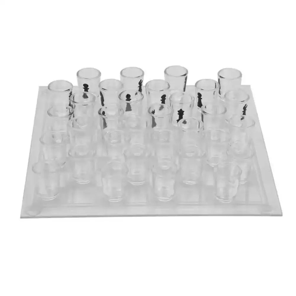 Bar Drinking Games Chess Game Set 25x25cm Party Favor With 32 Game Glasses Bar Entertainment Supplies 