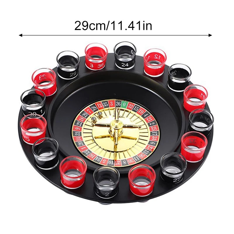 Montessori Toy Ring Toss Drinking Game  Russia Turntable Shot Glass Game Party Toys Ring Toss Hooks Fast-paced Interactive Game