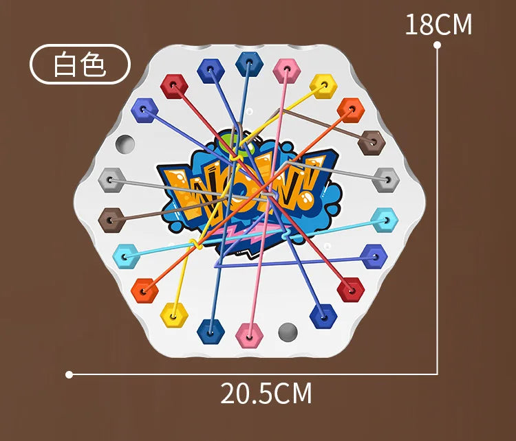 Kids Rope Knots Puzzle Board Game Color Line Twisted Connected Ropes Logic Thinking Table Game Parent Child Interactive Toy