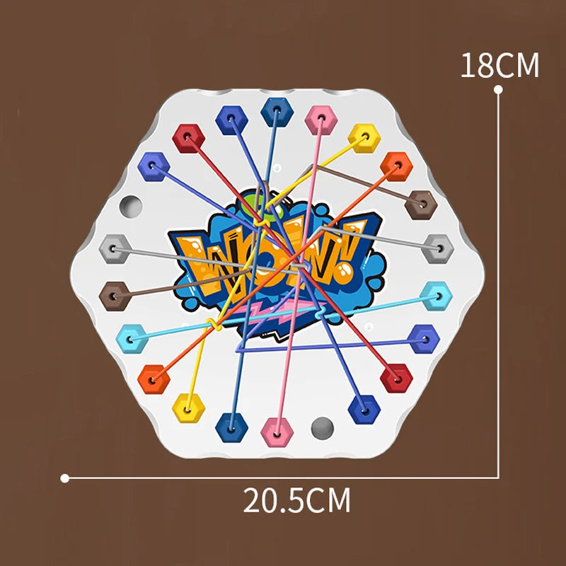 Kids Rope Knots Puzzle Board Game Color Line Twisted Connected Ropes Logic Thinking Table Game Parent Child Interactive Toy