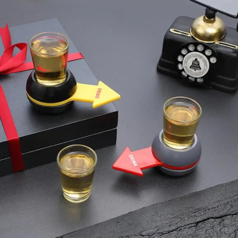 Pointer Shot Spinner Party Game Spin Drinking Game Glass Cup Kit Rotatable Arrow Beer Wine Board Game Table Gifts Entertainment