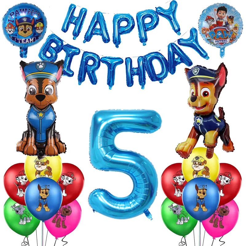 Cartoon Paw Patrol Birthday Party Decoration Paper Tableware Kit Dogs Skye Party Supply Cake Toppers Cups Plates Kids Favors