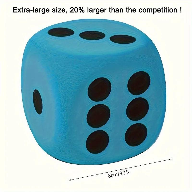 Large Soft Foam Dice Six Sided Premium Board Game Perfect Gift for Birthday Christmas Halloween Holiday Party Game