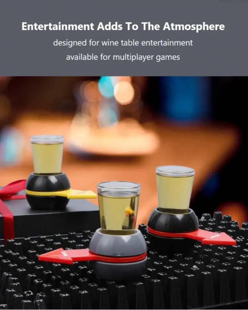 Pointer Shot Spinner Party Game Spin Drinking Game Glass Cup Kit Rotatable Arrow Beer Wine Board Game Table Gifts Entertainment
