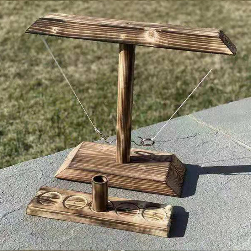 Montessori Toy Ring Toss Drinking Game  Russia Turntable Shot Glass Game Party Toys Ring Toss Hooks Fast-paced Interactive Game