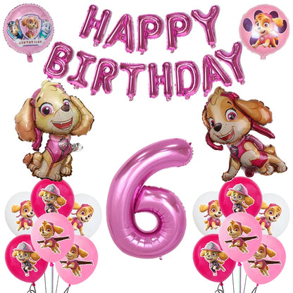 Cartoon Paw Patrol Birthday Party Decoration Paper Tableware Kit Dogs Skye Party Supply Cake Toppers Cups Plates Kids Favors
