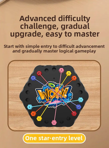 Kids Rope Knots Puzzle Board Game Color Line Twisted Connected Ropes Logic Thinking Table Game Parent Child Interactive Toy