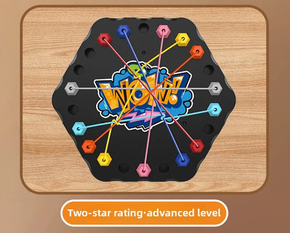 Kids Rope Knots Puzzle Board Game Color Line Twisted Connected Ropes Logic Thinking Table Game Parent Child Interactive Toy