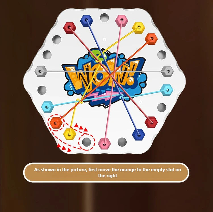 Kids Rope Knots Puzzle Board Game Color Line Twisted Connected Ropes Logic Thinking Table Game Parent Child Interactive Toy