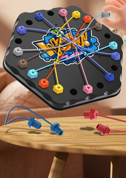 Kids Rope Knots Puzzle Board Game Color Line Twisted Connected Ropes Logic Thinking Table Game Parent Child Interactive Toy