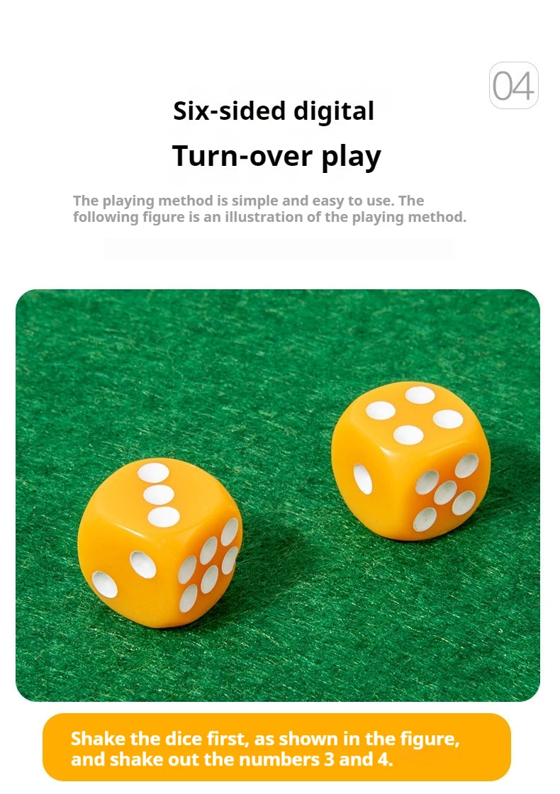 Six Sided Flipping Game, Wooden Number Game, Shut The Box Dice Game - Parent-Child Board Game, Bar Party, Leisure Gambling Game