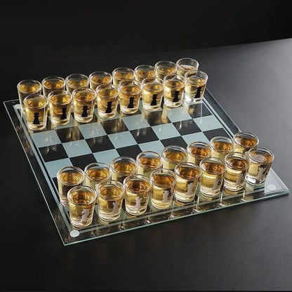 Bar Drinking Games Chess Game Set 25x25cm Party Favor With 32 Game Glasses Bar Entertainment Supplies ﻿