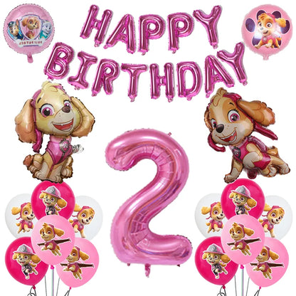 Cartoon Paw Patrol Birthday Party Decoration Paper Tableware Kit Dogs Skye Party Supply Cake Toppers Cups Plates Kids Favors