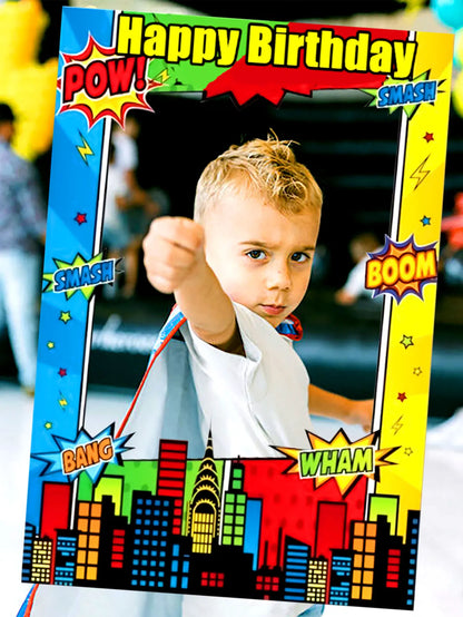 Super Hero Party Supplies Super Hero Birthday Decoration Super Hero Birthday Party Photo Booth Props Frame