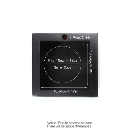 Party cup dispenser Wooden cup holder with pen slot and  Party Cups Organizer Mark Your Cup and Drink Up Home Bar Birthday Party