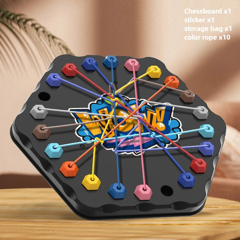 Kids Rope Knots Puzzle Board Game Color Line Twisted Connected Ropes Logic Thinking Table Game Parent Child Interactive Toy