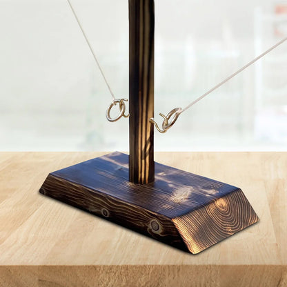 Montessori Toy Ring Toss Drinking Game  Russia Turntable Shot Glass Game Party Toys Ring Toss Hooks Fast-paced Interactive Game