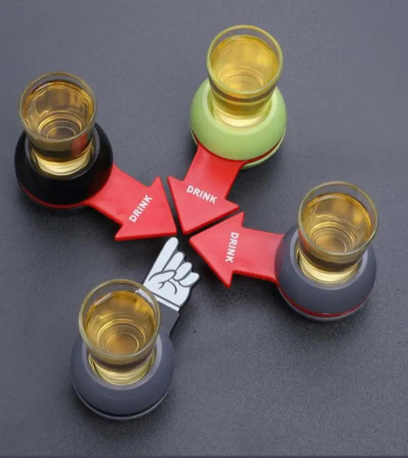 Pointer Shot Spinner Party Game Spin Drinking Game Glass Cup Kit Rotatable Arrow Beer Wine Board Game Table Gifts Entertainment