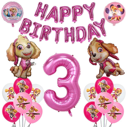 Cartoon Paw Patrol Birthday Party Decoration Paper Tableware Kit Dogs Skye Party Supply Cake Toppers Cups Plates Kids Favors
