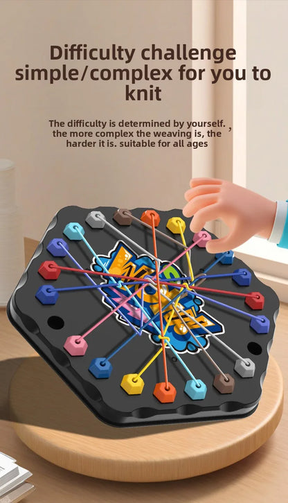 Kids Rope Knots Puzzle Board Game Color Line Twisted Connected Ropes Logic Thinking Table Game Parent Child Interactive Toy