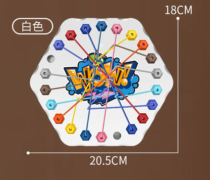 Kids Rope Knots Puzzle Board Game Color Line Twisted Connected Ropes Logic Thinking Table Game Parent Child Interactive Toy