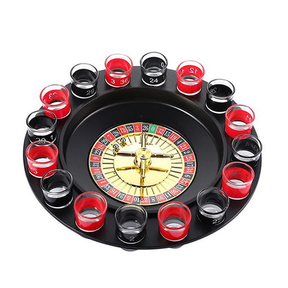 Montessori Toy Ring Toss Drinking Game  Russia Turntable Shot Glass Game Party Toys Ring Toss Hooks Fast-paced Interactive Game