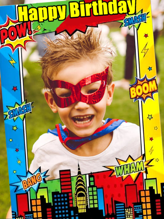 Super Hero Party Supplies Super Hero Birthday Decoration Super Hero Birthday Party Photo Booth Props Frame