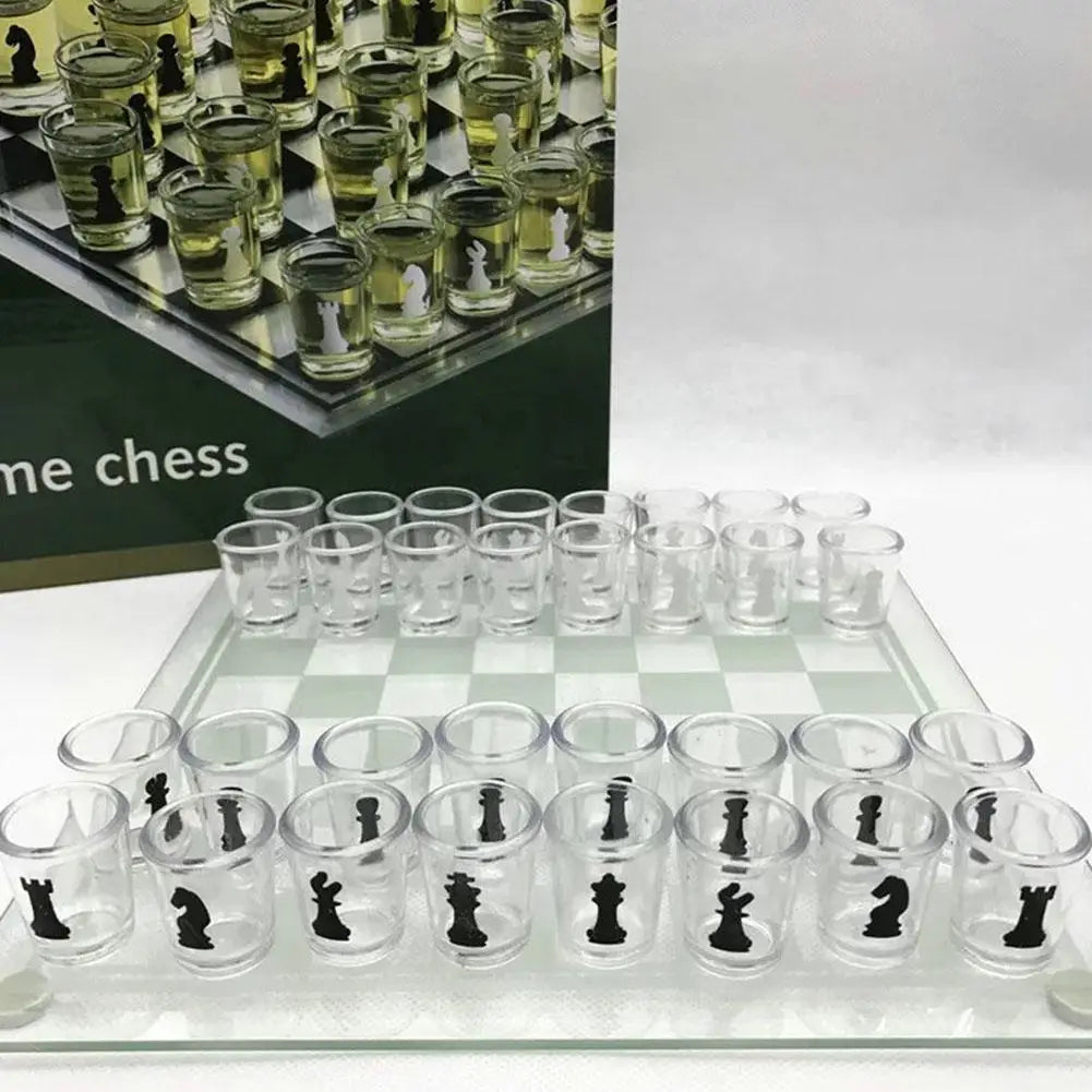 Bar Drinking Games Chess Game Set 25x25cm Party Favor With 32 Game Glasses Bar Entertainment Supplies ﻿