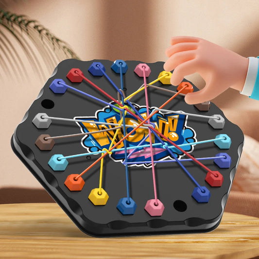 Kids Rope Knots Puzzle Board Game Color Line Twisted Connected Ropes Logic Thinking Table Game Parent Child Interactive Toy