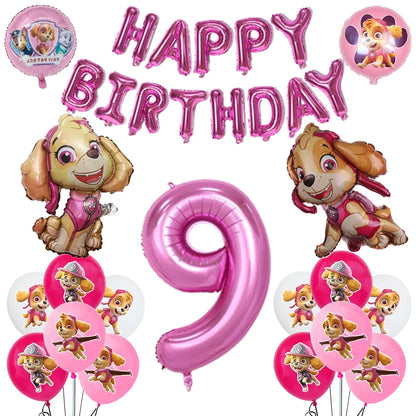 Cartoon Paw Patrol Birthday Party Decoration Paper Tableware Kit Dogs Skye Party Supply Cake Toppers Cups Plates Kids Favors