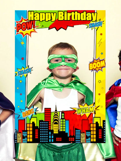 Super Hero Party Supplies Super Hero Birthday Decoration Super Hero Birthday Party Photo Booth Props Frame