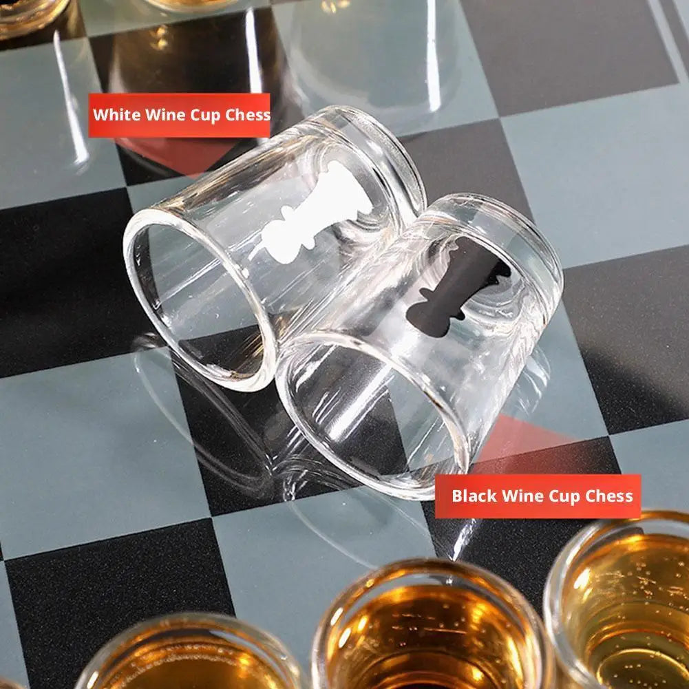 Bar Drinking Games Chess Game Set 25x25cm Party Favor With 32 Game Glasses Bar Entertainment Supplies ﻿