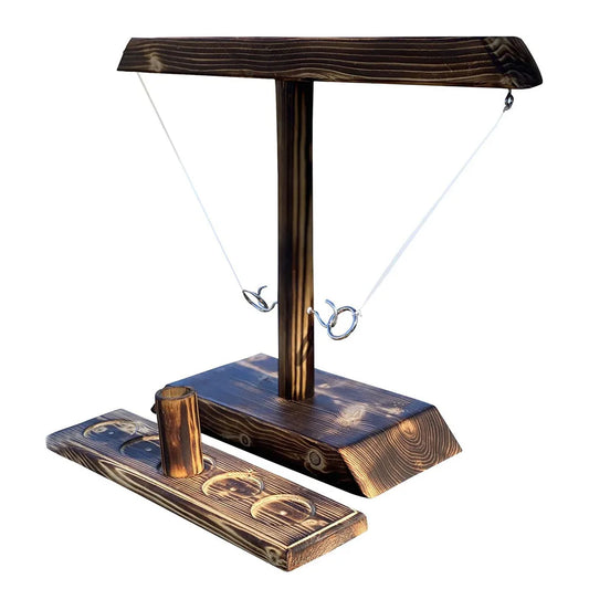 Montessori Toy Ring Toss Drinking Game  Russia Turntable Shot Glass Game Party Toys Ring Toss Hooks Fast-paced Interactive Game