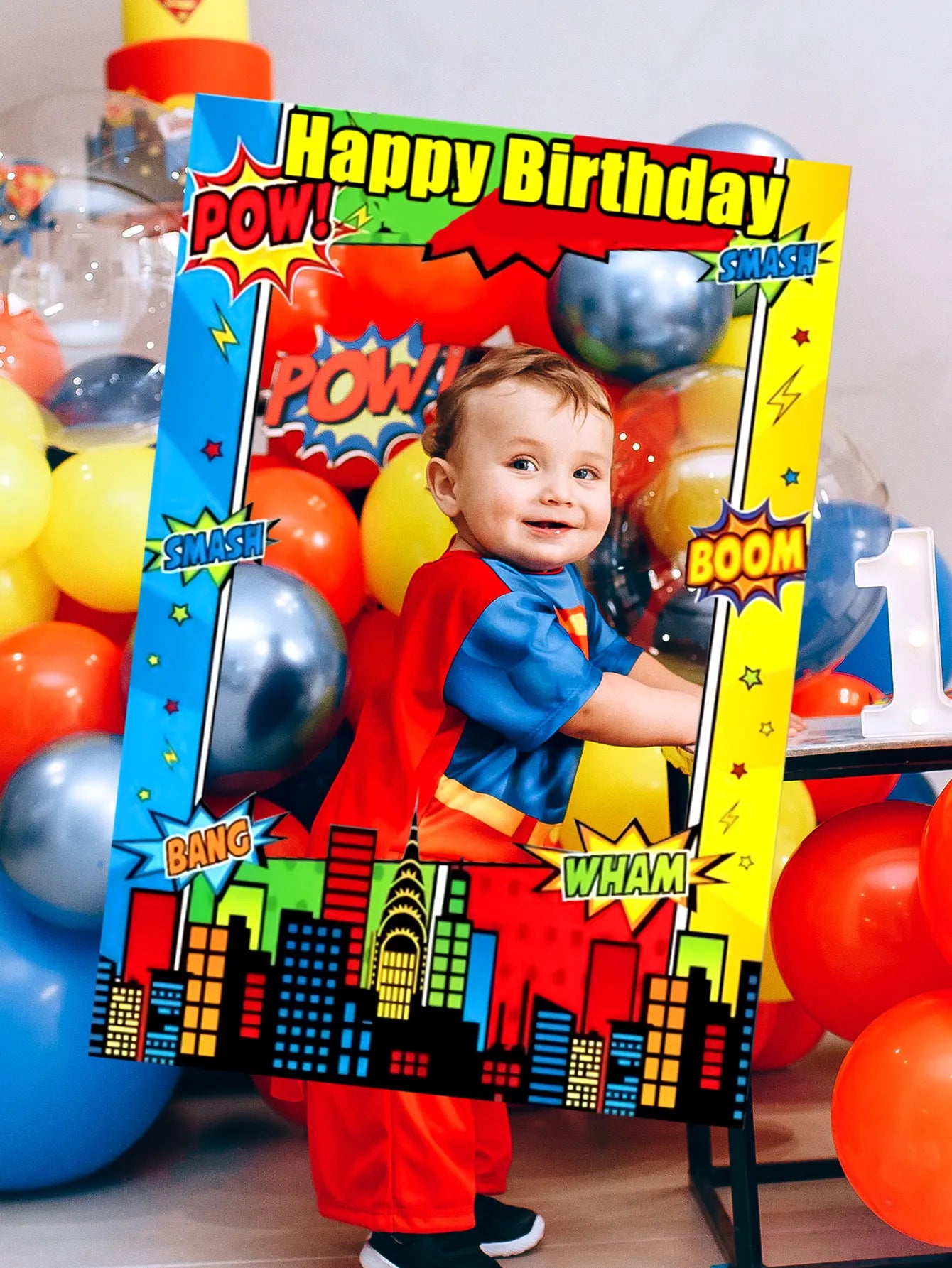 Super Hero Party Supplies Super Hero Birthday Decoration Super Hero Birthday Party Photo Booth Props Frame