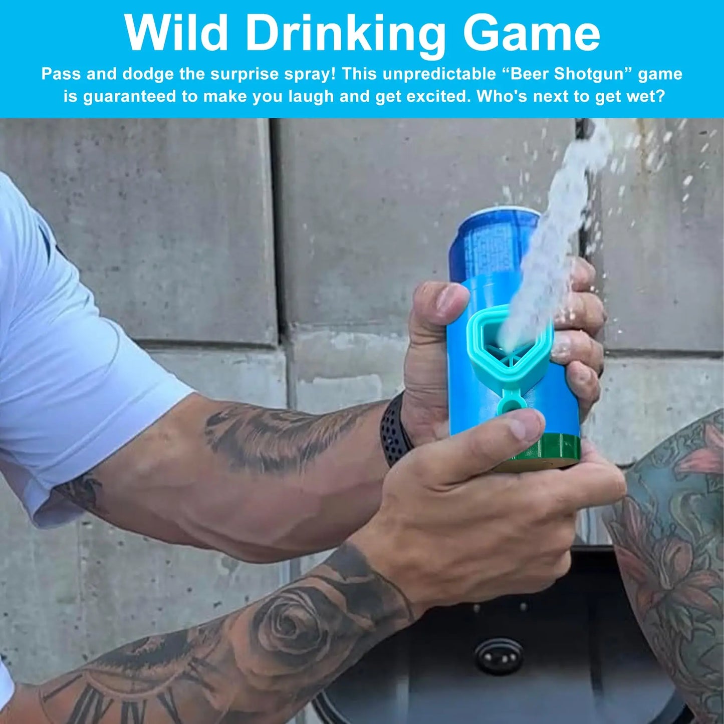 Funny Shotgun Roulette Drinking Game for Randomized Beer Shotgun Fun Wheel Game Beer Party Game for Tailgate BBQ Pregame