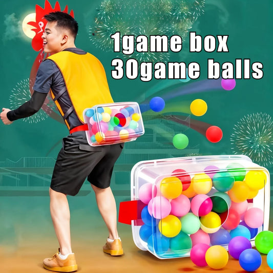 Outdoor Family Party Game - A Ball Box with 30 Colorful Balls, The Perfect Gift for Christmas, Thanksgiving and Halloween