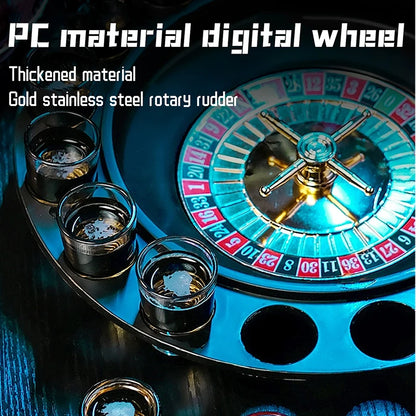 Montessori Toy Ring Toss Drinking Game  Russia Turntable Shot Glass Game Party Toys Ring Toss Hooks Fast-paced Interactive Game