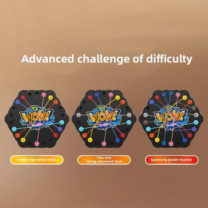 Kids Rope Knots Puzzle Board Game Color Line Twisted Connected Ropes Logic Thinking Table Game Parent Child Interactive Toy