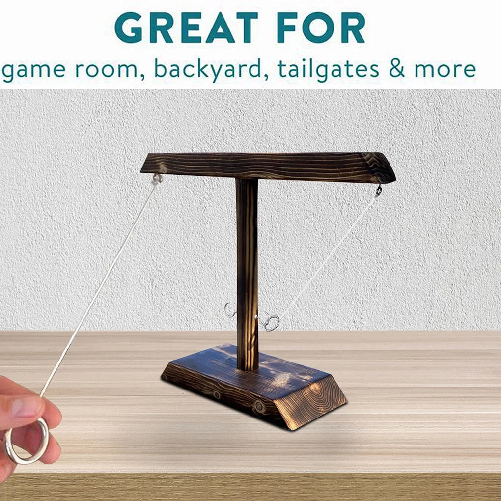 Montessori Toy Ring Toss Drinking Game  Russia Turntable Shot Glass Game Party Toys Ring Toss Hooks Fast-paced Interactive Game