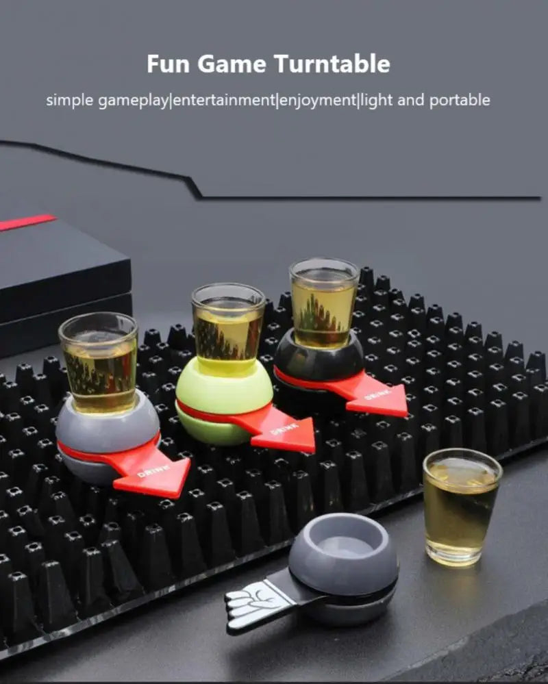 Pointer Shot Spinner Party Game Spin Drinking Game Glass Cup Kit Rotatable Arrow Beer Wine Board Game Table Gifts Entertainment